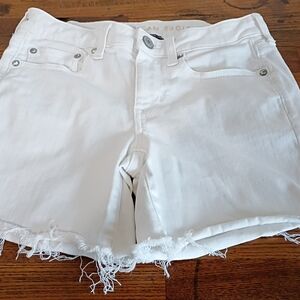 American Eagle Outfitters Cream Jean Shorts